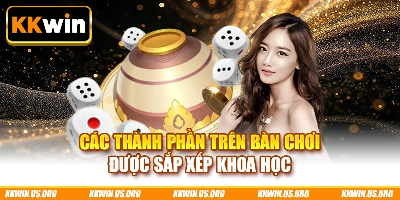 Các thành phần trên bàn chơi được sắp xếp khoa học